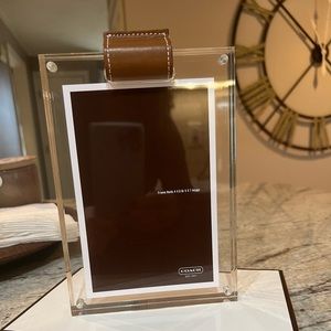 Coach Lucite & Leather Frame 5x7